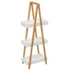 Image de Desserte 3 niveaux triangle Naturéo bambou blanc - 5 five simply smart