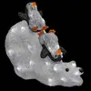 Image de Ours et pingouin lumineux extérieur h35cm 80 led + transfo XMAS