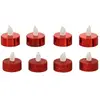 Image de Bougies Led Colorama De Noël Lot De 8 Chauffe-plats Rouge - Feeric Lights & Christmas