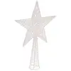 Image de Cimier Étoile Pailleté H.38cm Blanc - Feeric Lights & Christmas