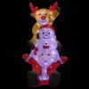 Image de Père et bonhomme de neige lumineux extérieur h58cm 60 led + transfo XMAS