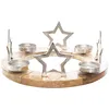 Image de Photophore De Noël Design Bois Rond Terre Sauvage - Argent