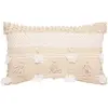 Image de Coussin Sabbia Sable Cuivré Beige 30x50cm - Pompon - Atmosphera