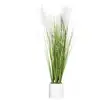 Image de Plante Artificielle Plumeau Pot Ciment H70cm - Blanc - Atmosphera
