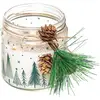 Image de Bougie Parfumée 315 Gr Avec Pot Verre Imprimé Assorti - Feeric Lights & Christmas