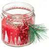 Image de Bougie Parfumée 315 Gr Avec Pot Verre Imprimé Assorti - Rouge- Feeric Lights & Christmas