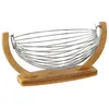 Image de Corbeille balançoire métal 36x21cm bambou - 5five