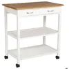 Image de Dessertes 2 niveaux bambou blanc - 5 five simply smart
