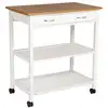 Image de Dessertes 2 niveaux bambou blanc BAMBOU