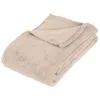 Image de Plaid Kiesa microfibre beige 125x150cm - Atmosphera Créateur dintérieur