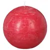 Image de Bougie Boule Rustique Rouge 445g - Atmosphera