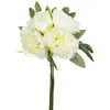 Image de Bouquet De 4 Pivoines Articielles Blanc H30cm - Atmosphera