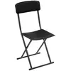 Image de Chaise Pliante Simili Cuir Noir - Atmosphera