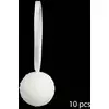 Image de Lot De 10 Boules Pailletées D.6cm Polystyrène Blanc - Feeric Lights & Christmas