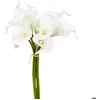 Image de Bouquet de 8 arums artificiels blanc H36cm - Atmosphera Créateur dintérieur