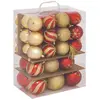 Image de Lot De 60 Boules D.assorti Polystyrène Rouge Et Doré - Feeric Lights & Christmas