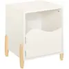 Image de Table De Chevet Enfant Douceur Blanc 35.5x40cm - Atmosphera
