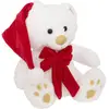 Image de Peluche Ours Blanc Bonnet 25cm - Feeric Lights & Christmas