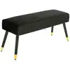 Image de Banc Velours Salome Noir 100x35cm - Atmosphera