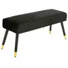Image de Banc velours salome noir 100x35cm SALOME