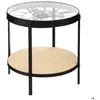 Image de Table dappoint horloge noir D51cm - Atmosphera Créateur dintérieur
