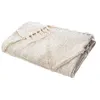 Image de Jeté de lit Shine coton beige 130x180cm - Atmosphera Créateur dintérieur