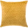 Image de Coussin Losanges Flanelle Jaune Moutarde 40x40cm - Atmosphera