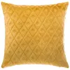 Image de Coussin losanges flanelle jaune moutarde 40x40cm - Atmosphera Créateur dintérieur