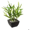 Image de Bambou artificiel pot céramique H26cm - Atmosphera Créateur dintérieur