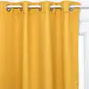 Image de Rideau Occultant Feuilles Jaune Moutarde 140x260cm - Atmosphera