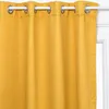 Image de Rideau occultant Feuilles jaune moutarde 140x260cm - Atmosphera Créateur dintérieur
