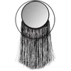 Image de Miroir Mural Rond En Métal "frange" 18cm Noir