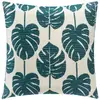 Image de Housse De Coussin Feuilles Vert Cèdre 40x40cm - Atmosphera