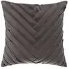 Image de Coussin Tressé Velours Gris Ardoise 40x40cm - Atmosphera