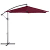 Image de Parasol rond décentré Janeiro 3 m bordeaux Hespéride