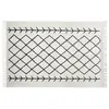 Image de Tapis en coton à franges - Noir et blanc - 120 x 170 cm