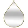 Image de Miroir Goutte Métal Doré 28x39cm - Atmosphera