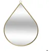 Image de Miroir Goutte métal doré 28x39cm - Atmosphera Créateur dintérieur