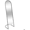 Image de Miroir sur pied noir métal noir H140cm - Atmosphera Créateur dintérieur