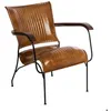 Image de Fauteuil Hoper cuir marron cognac - Atmosphera Créateur dintérieur