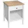 Image de Table de chevet solen bois blanc h61cm SOLEN