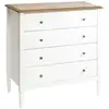 Image de Commode effet bois solen - l. 80 x h. 85 cm - blanc SOLEN