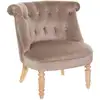 Image de Fauteuil sixtine velours gris taupe SIXTINE