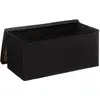 Image de Pouf Double Pli en Polyester Noir