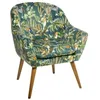 Image de Fauteuil Sango velours vert motifs jungle - Atmosphera Créateur dintérieur