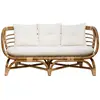 Image de Canapé Farah 2 Places Rotin Tissu Blanc - Atmosphera