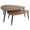 Image de Lot de 2 tables basses gigones mileo noyer l8898cm MILEO