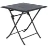 Image de Table De Jardin Pliante Carrée "azua" Graphite 2 Places En Aluminium Traité Époxy - Hespéride