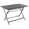 Image de Table De Jardin Pliante Rectangulaire Azua Graphite 4 Places En Aluminium Traité Époxy - Hespéride