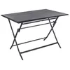 Image de Table de jardin pliante rectangulaire Azua graphite 4 places en aluminium traité époxy - Hespéride